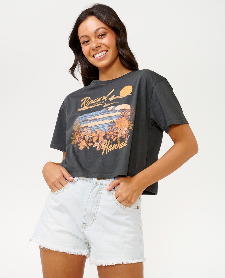 wave gliders crop tee