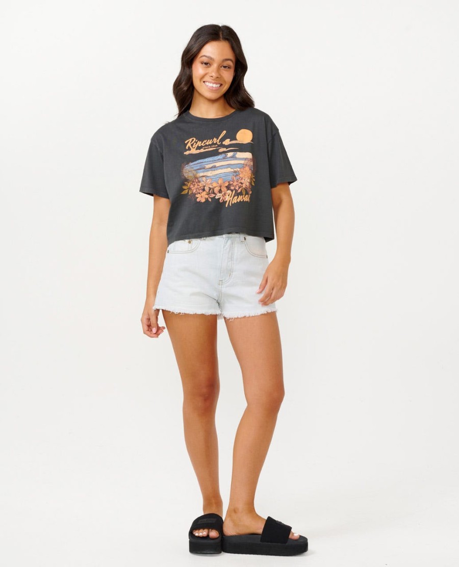 wave gliders crop tee