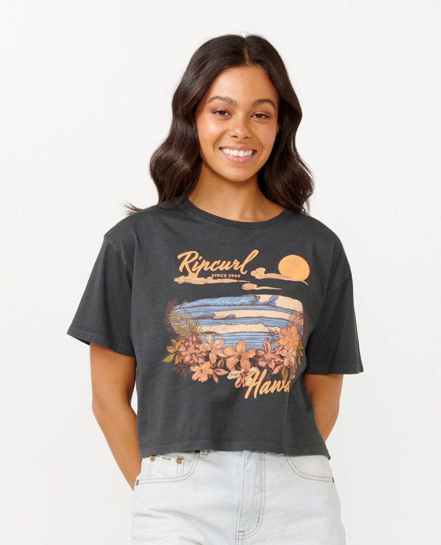 wave gliders crop tee
