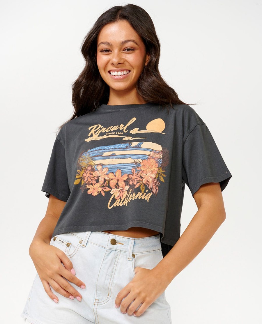 wave gliders crop tee