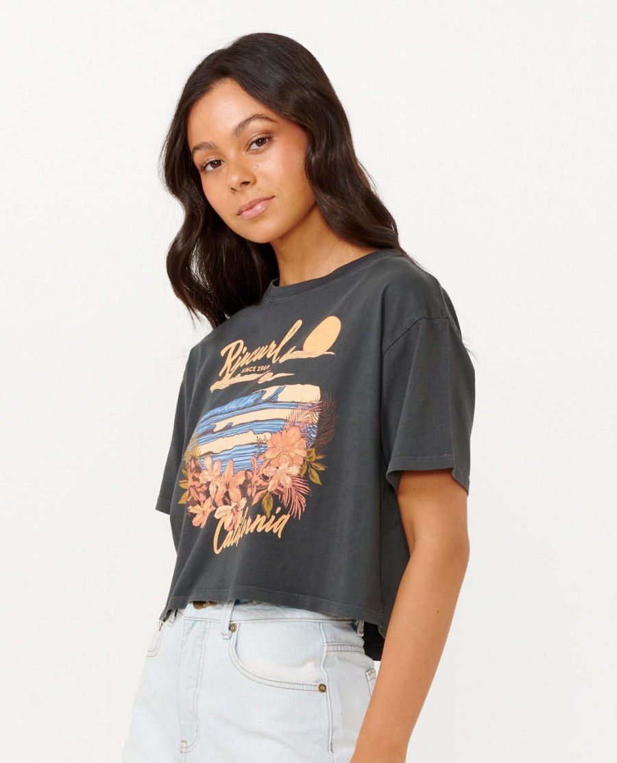 wave gliders crop tee