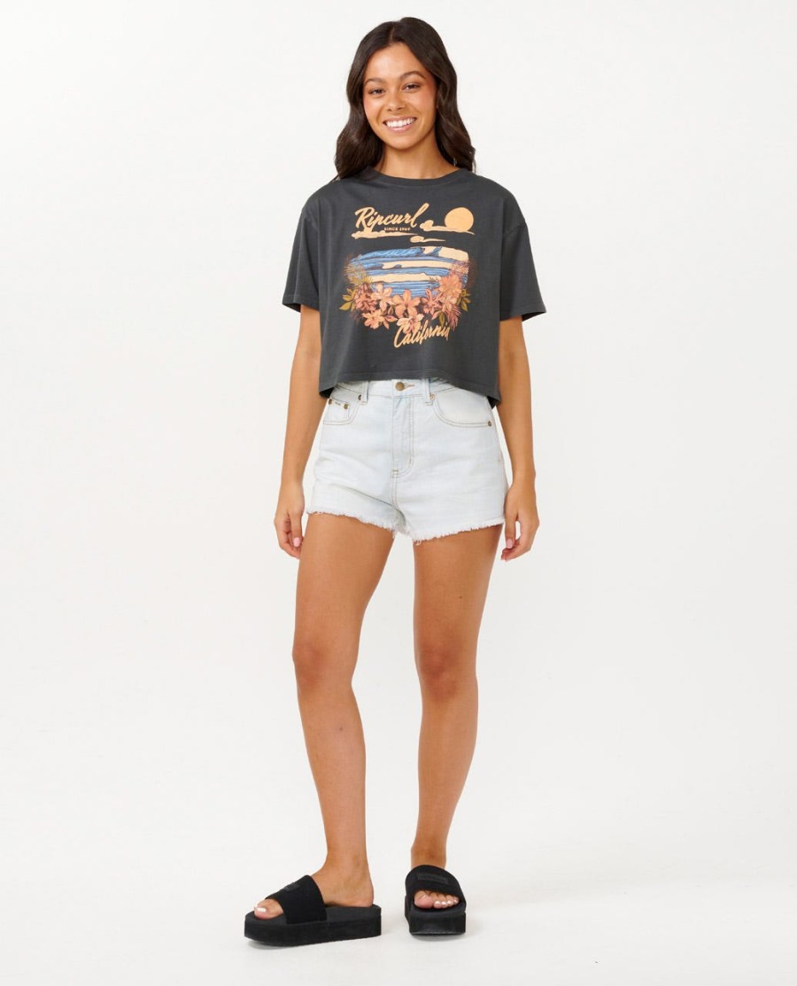 wave gliders crop tee