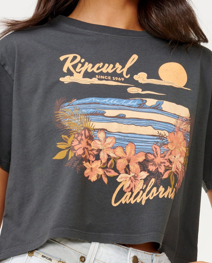 wave gliders crop tee