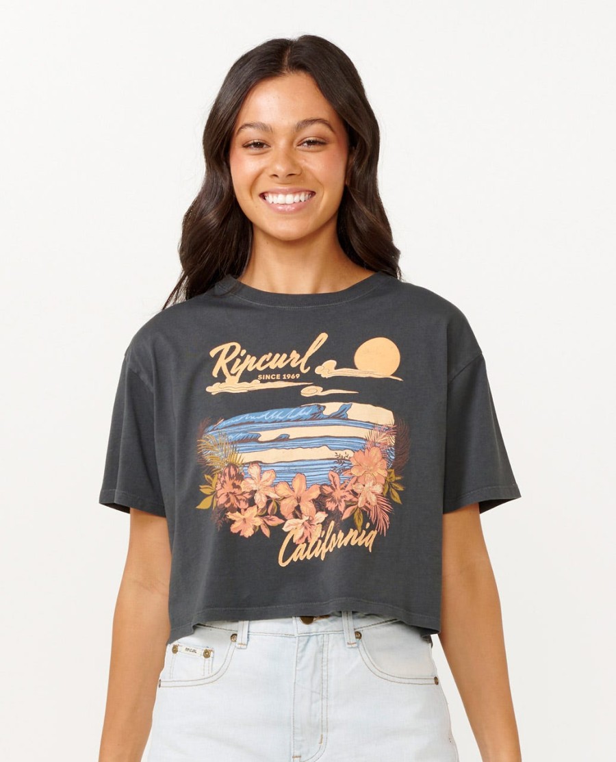 wave gliders crop tee