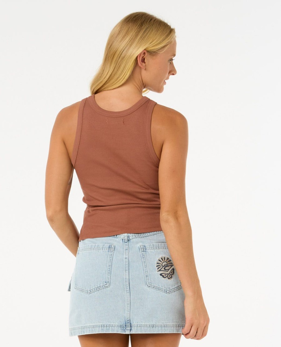 luna geribbelde tanktop