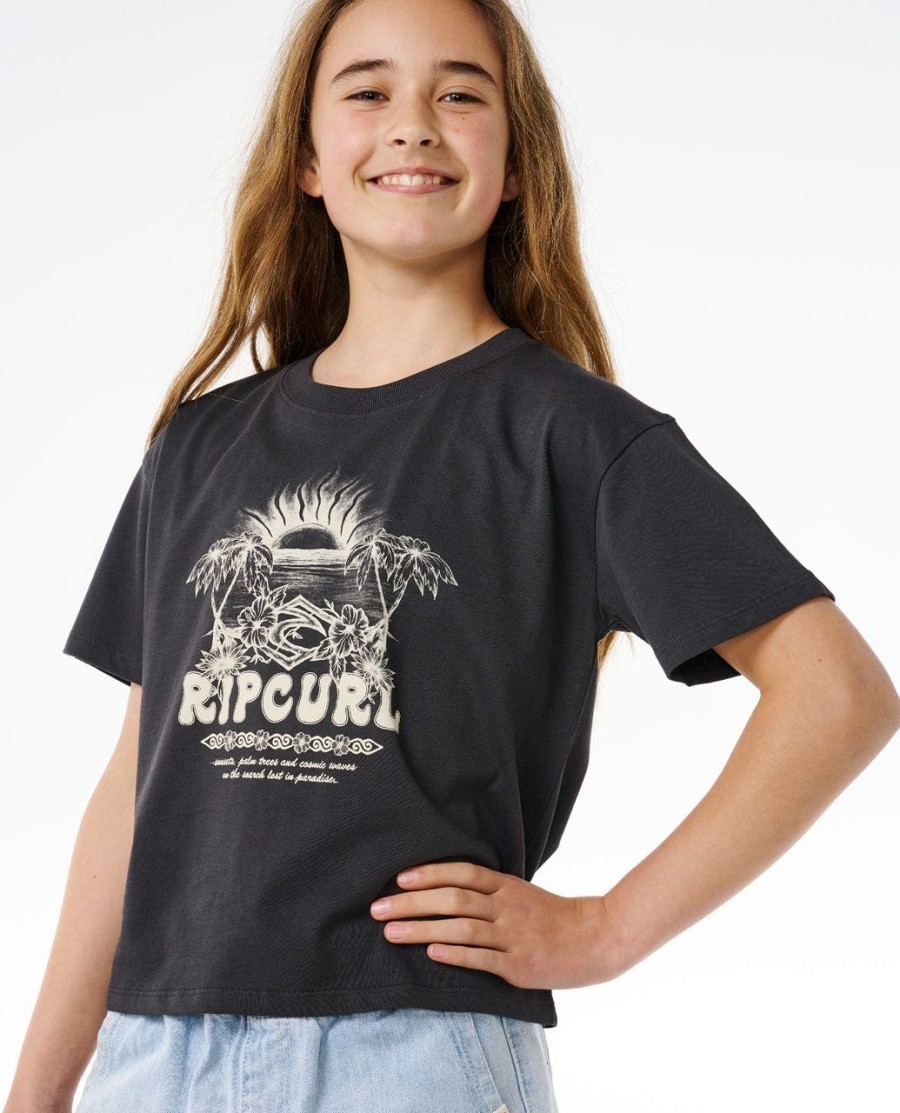 hibiscus heat crop tee - meisjes 8-14 jaar