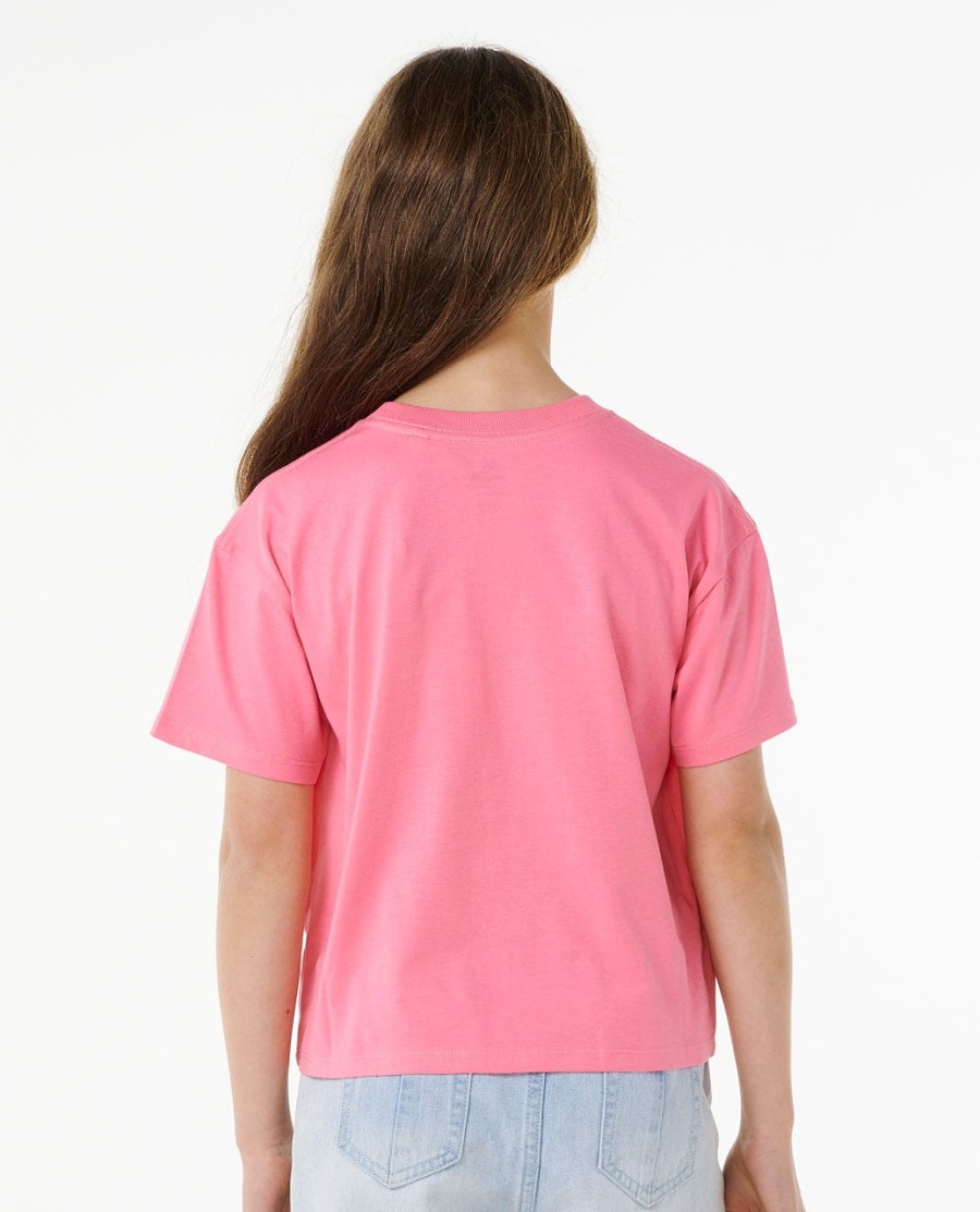 hibiscus heat crop tee - meisjes 8-14 jaar