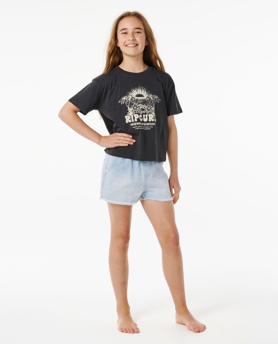 hibiscus heat crop tee - meisjes 8-14 jaar