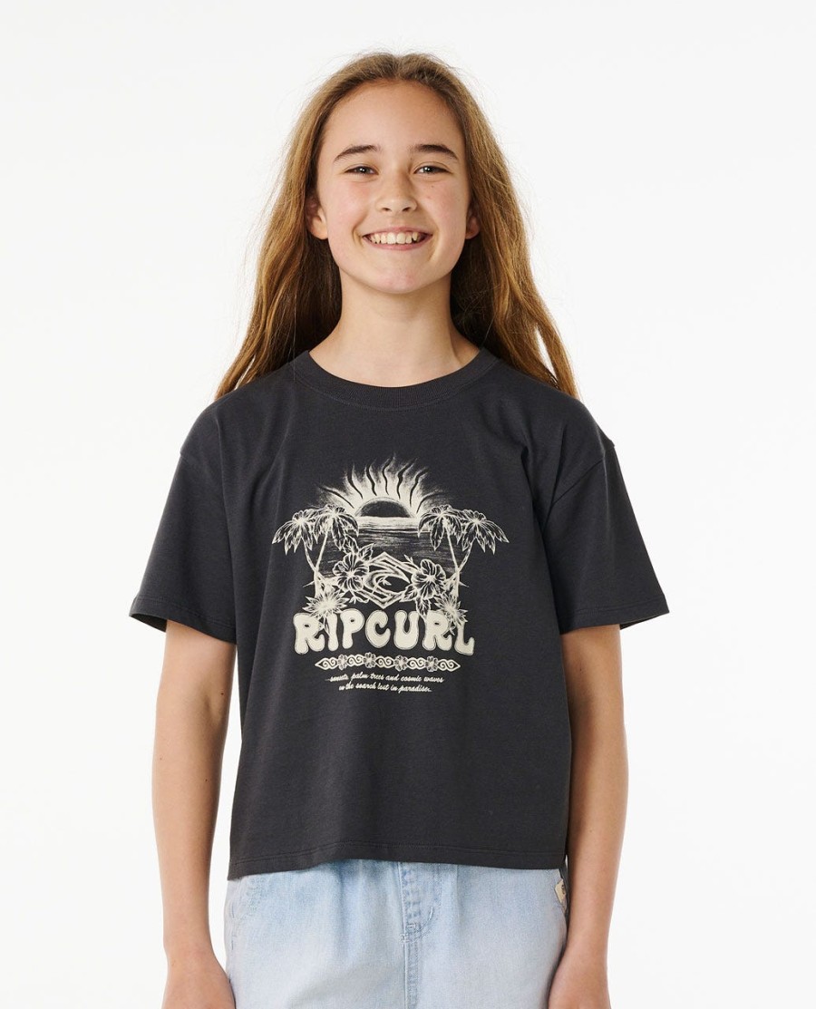 hibiscus heat crop tee - meisjes 8-14 jaar