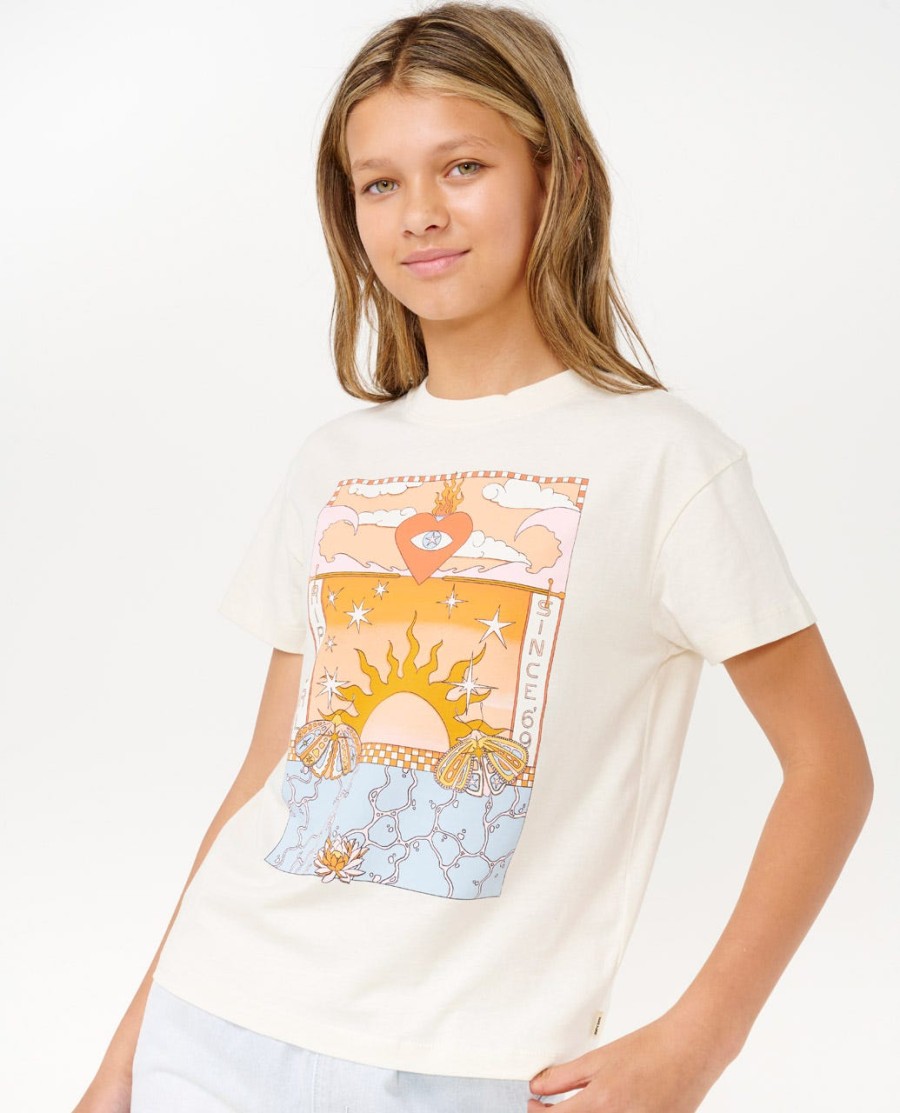 zomerzonnewende kunst t-shirt - meisjes 8-14 jaar