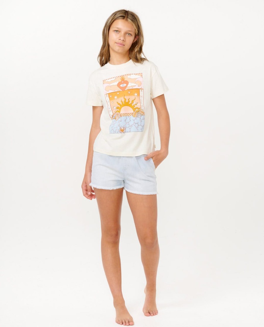 zomerzonnewende kunst t-shirt - meisjes 8-14 jaar