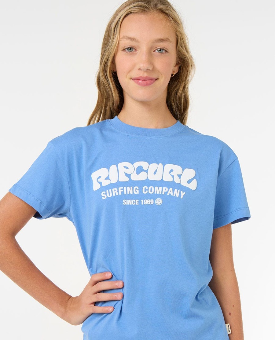 surf puff relaxed tee - meisjes 8-14 jaar