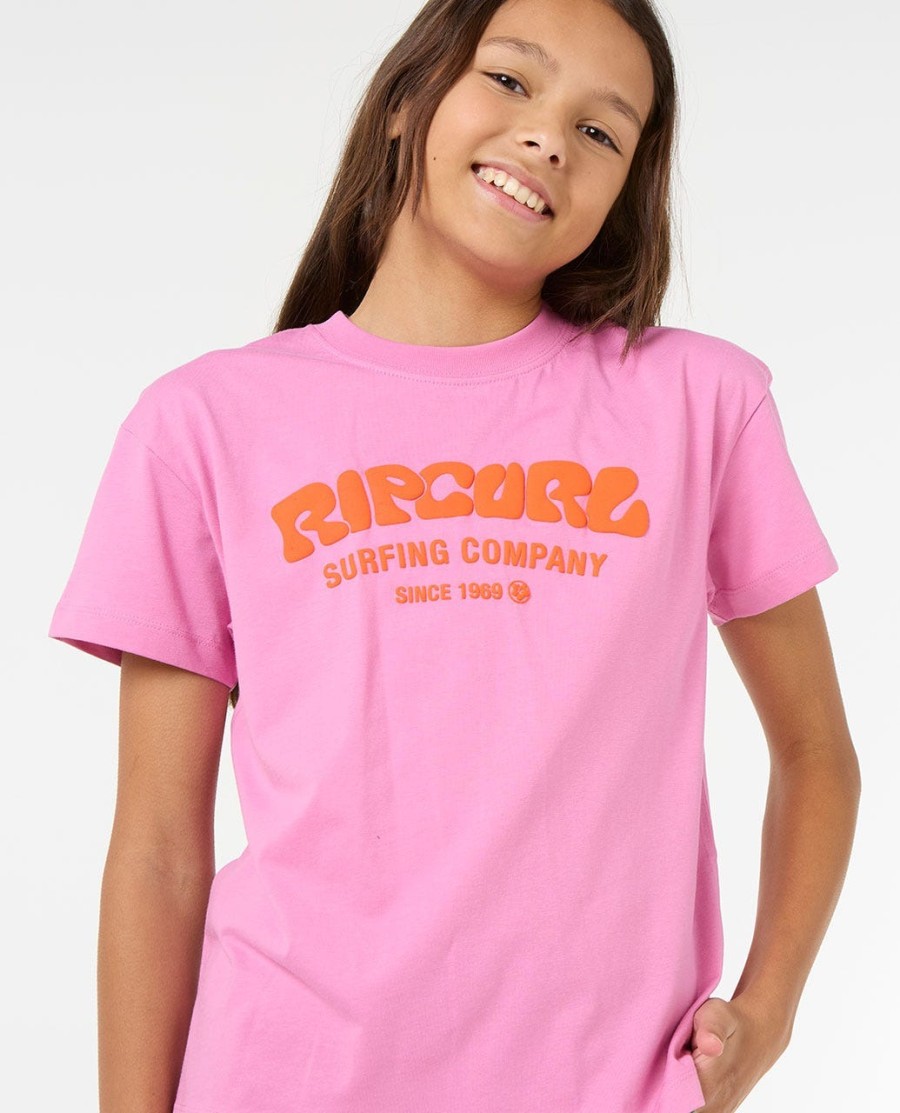 surf puff relaxed tee - meisjes 8-14 jaar