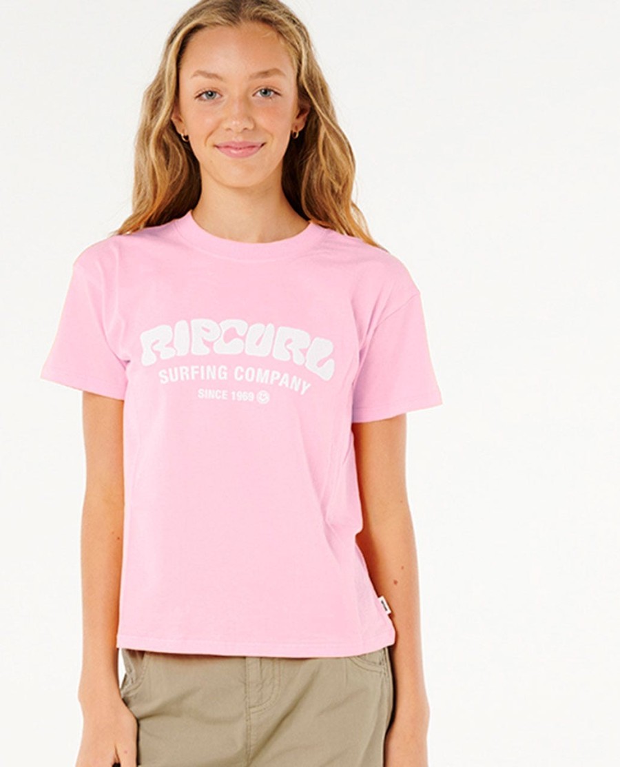 surf puff relaxed tee - meisjes 8-14 jaar