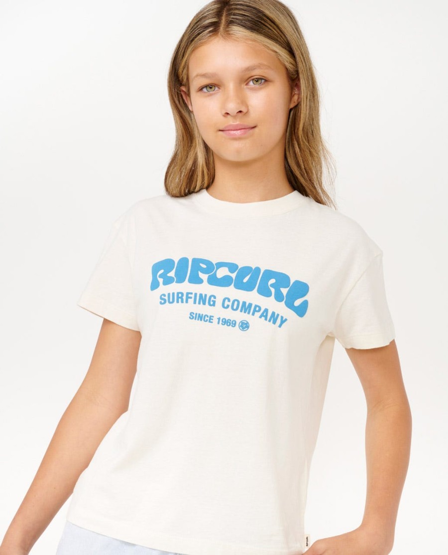 surf puff relaxed tee - meisjes 8-14 jaar