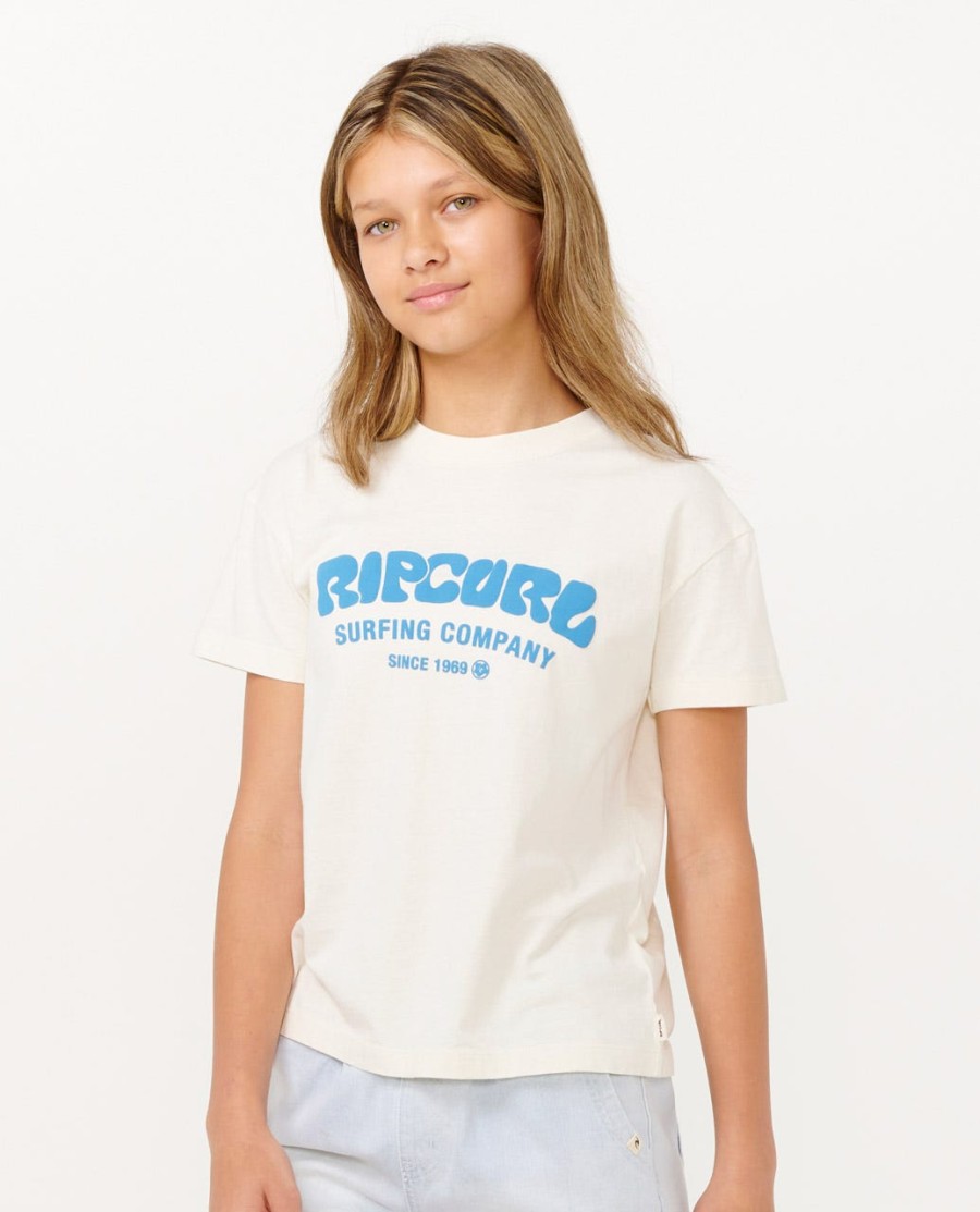 surf puff relaxed tee - meisjes 8-14 jaar