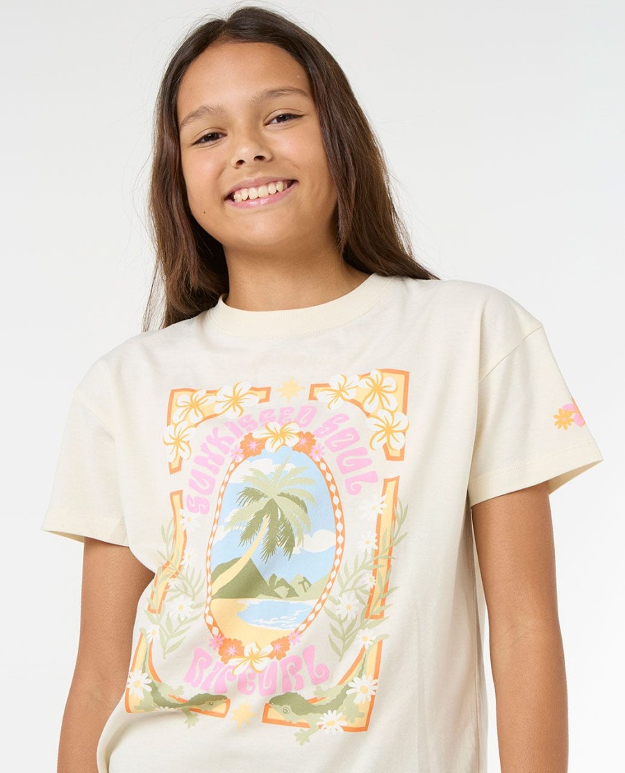 island bliss art t-shirt - meisje 8-14 jaar