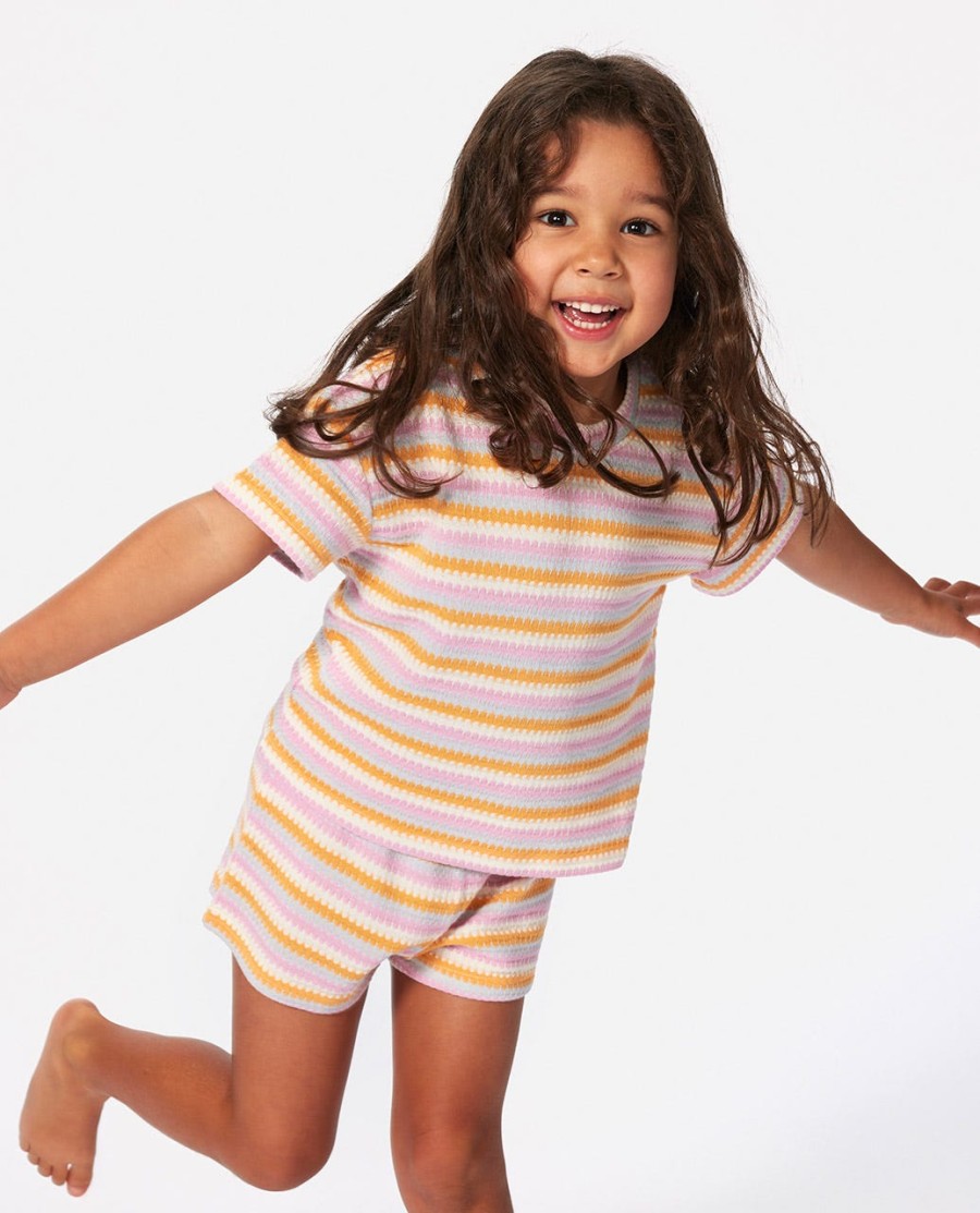 regenboog tropic gebreid t-shirt - meisje 1-8 jaar
