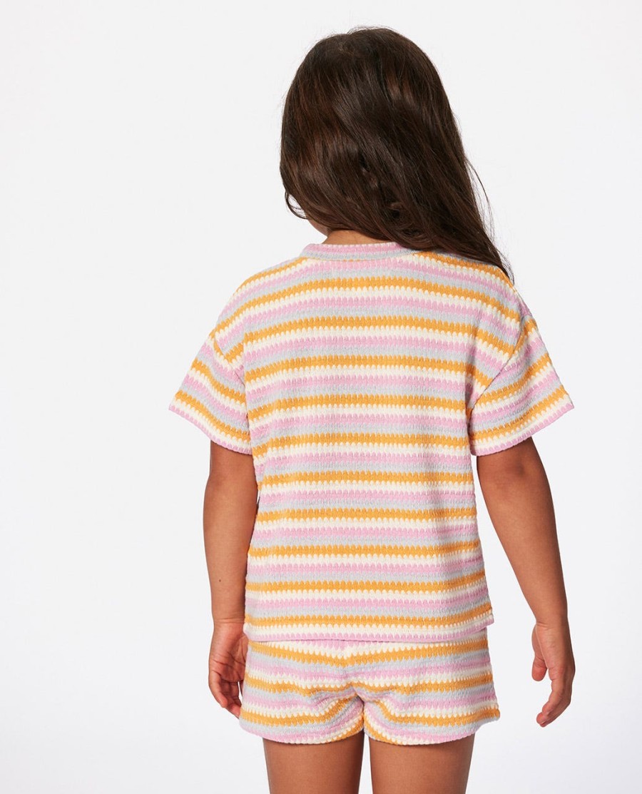 regenboog tropic gebreid t-shirt - meisje 1-8 jaar
