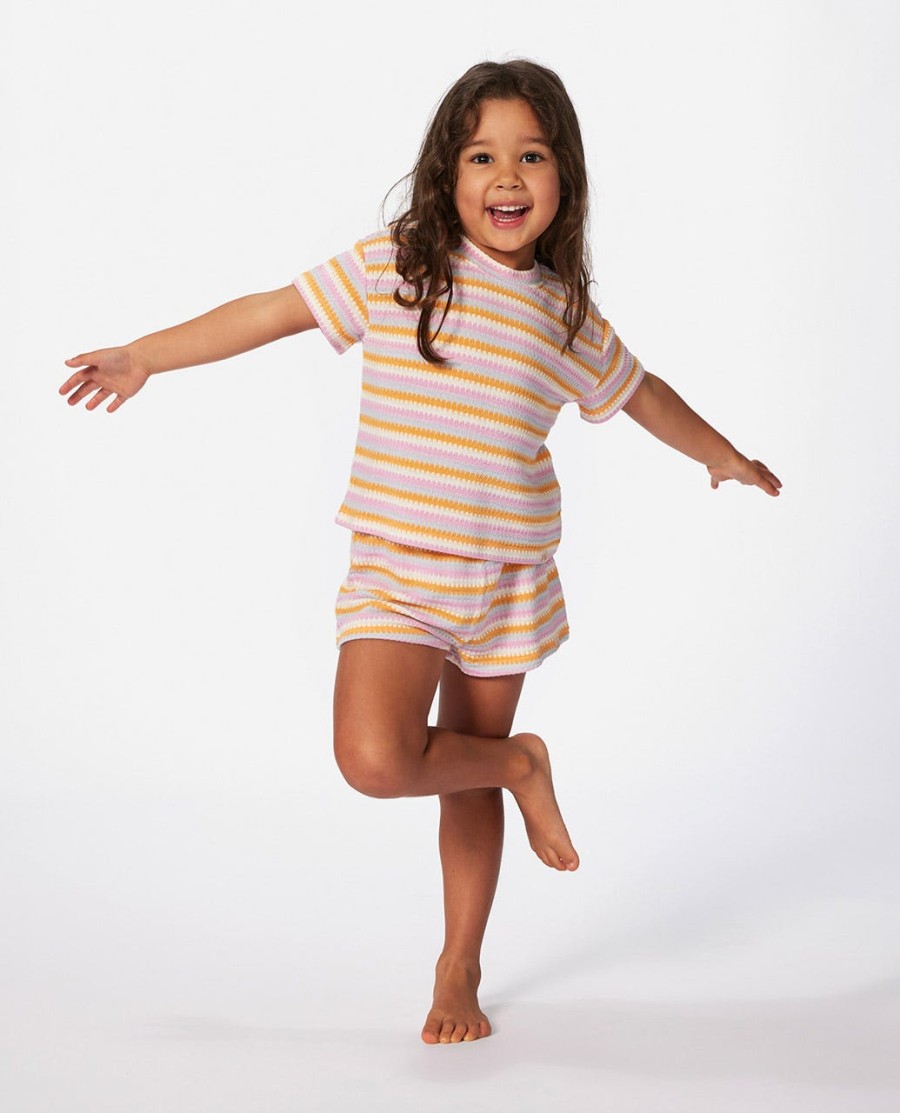 regenboog tropic gebreid t-shirt - meisje 1-8 jaar