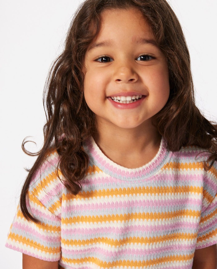 regenboog tropic gebreid t-shirt - meisje 1-8 jaar