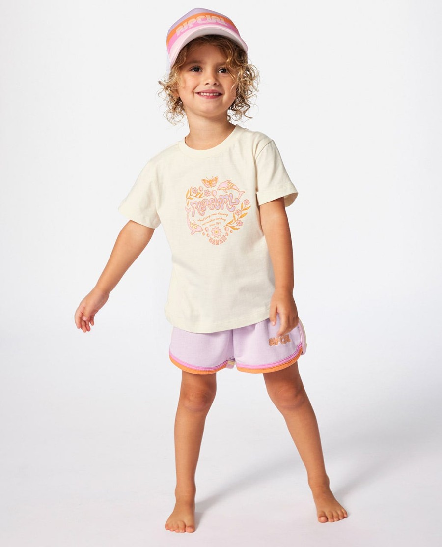 regenbooglogo t-shirt voor meisjes 1-8 jaar