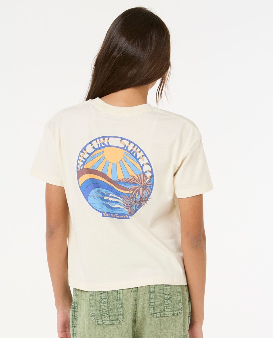 zon zee crop t-shirt - meisje 8-14 jaar