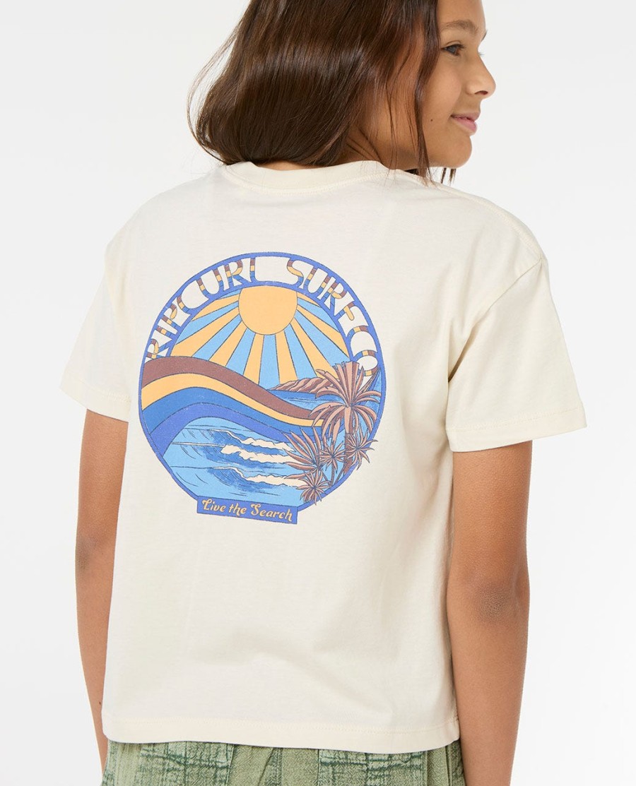 zon zee crop t-shirt - meisje 8-14 jaar