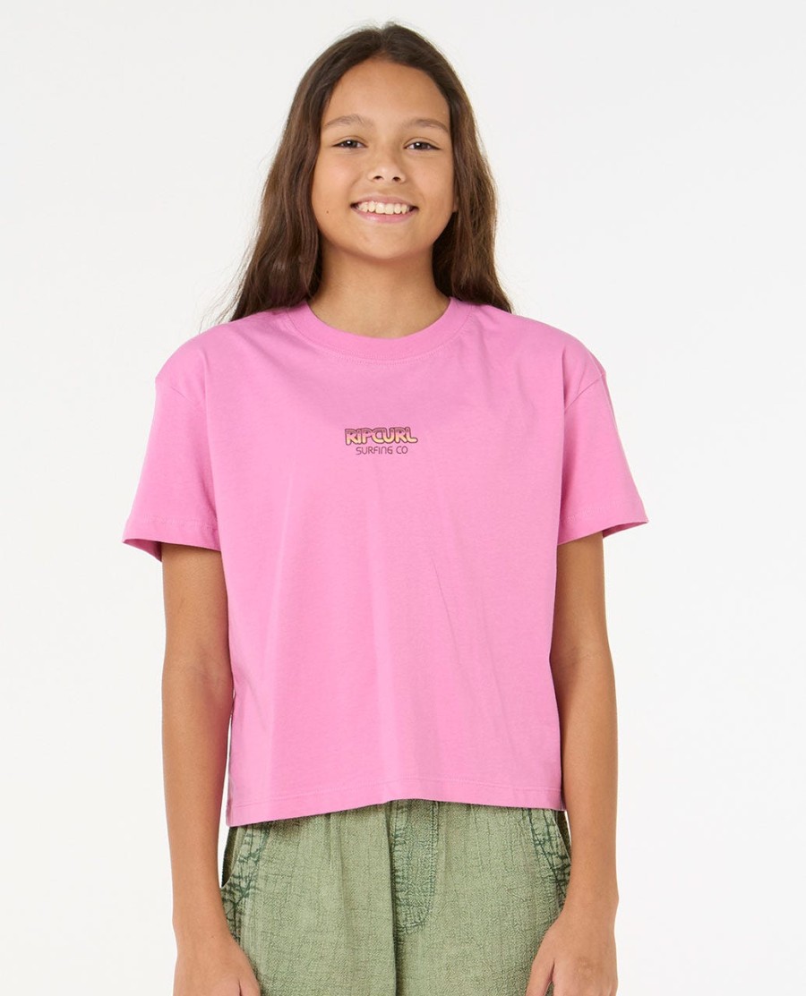 zon zee crop t-shirt - meisje 8-14 jaar