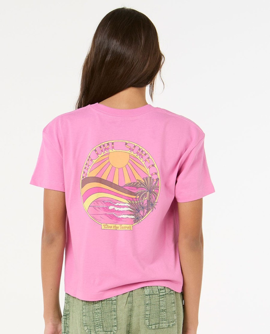 zon zee crop t-shirt - meisje 8-14 jaar