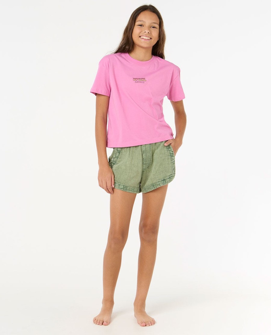 zon zee crop t-shirt - meisje 8-14 jaar