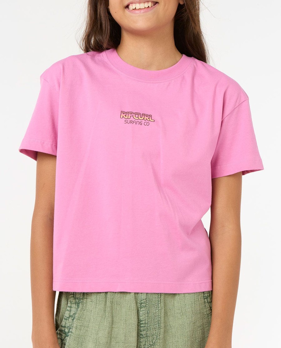 zon zee crop t-shirt - meisje 8-14 jaar