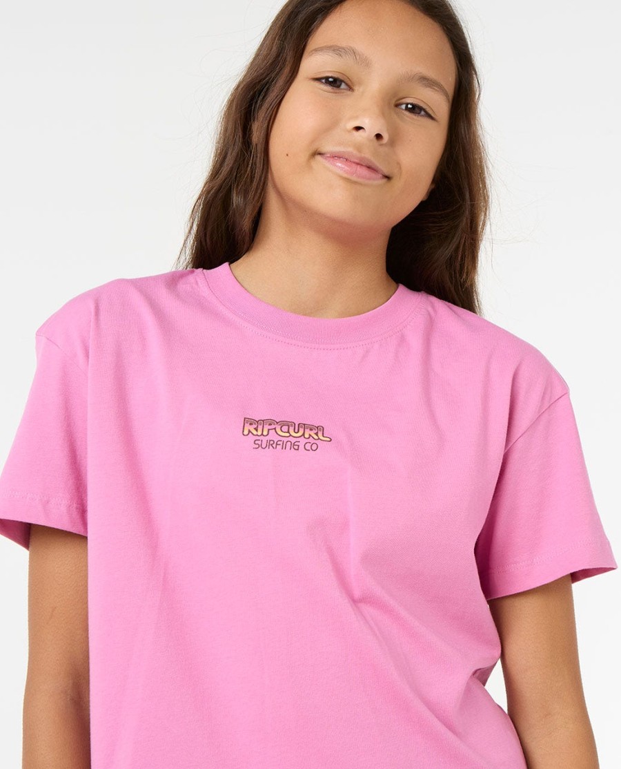 zon zee crop t-shirt - meisje 8-14 jaar